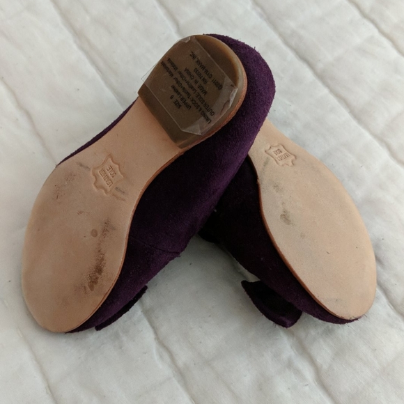 Girls Janie and Jack purple suede shoes size 6 - Picture 4 of 4